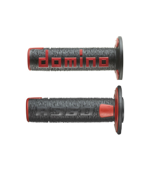 Domino Coppia manopole Off-road colore nero/rosso